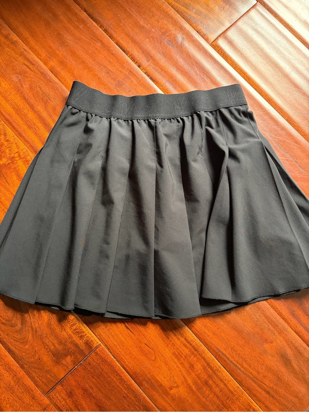 Varsity Brand Black Pleated Cheer Practice Wear Skirt w/liner